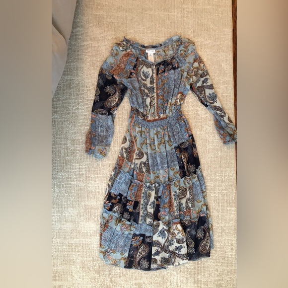 Katie and lily blue print dress - Picture 1 of 3